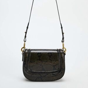 Zara Snake Skin Print Crossbody Bag